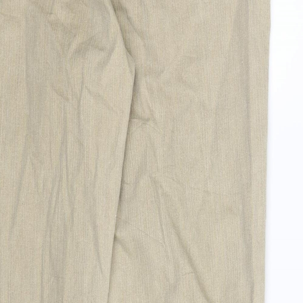 Berkertex Womens Beige  Denim Flared Jeans Size 14 L29 in