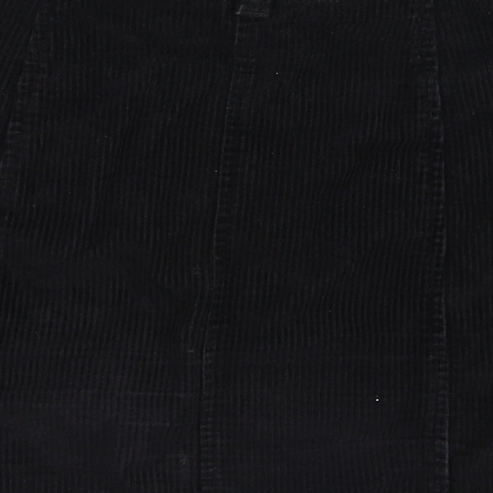 NEXT Womens Black  Corduroy A-Line Skirt Size 6