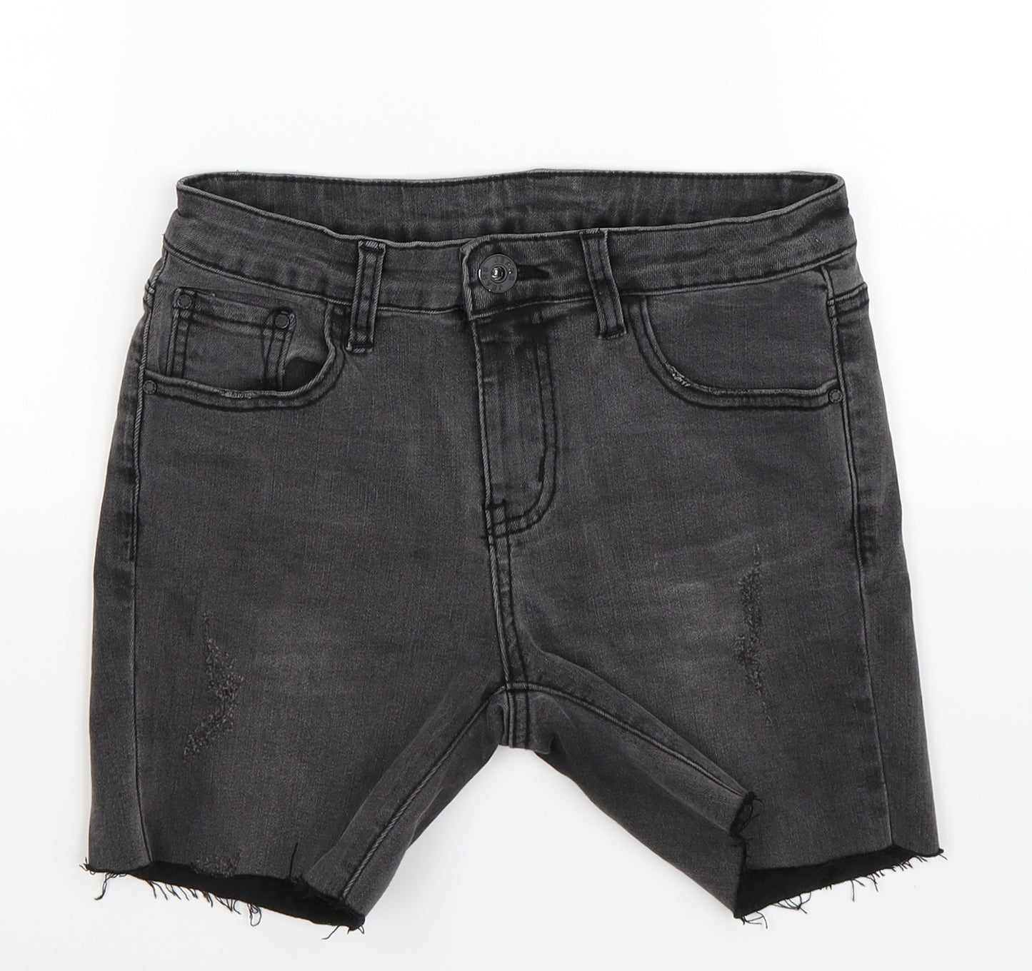 Rough Edges Womens Grey  Denim Hot Pants Shorts Size 8