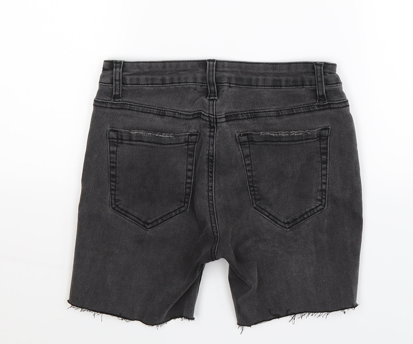 Rough Edges Womens Grey  Denim Hot Pants Shorts Size 8