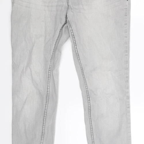 NEXT Womens Grey  Denim Skinny Jeans Size 14 L29 in