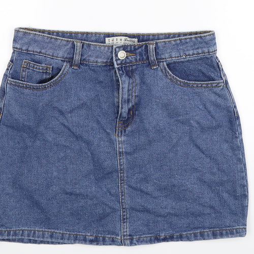 Denim Co Womens Blue  Denim A-Line Skirt Size 12