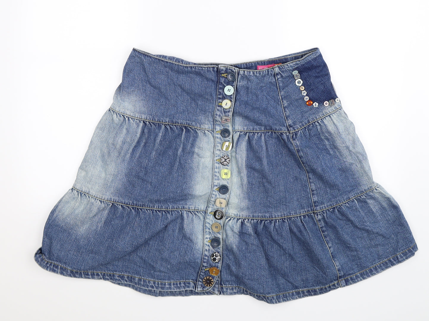 Marks and Spencer Womens Blue  Denim A-Line Skirt Size 14