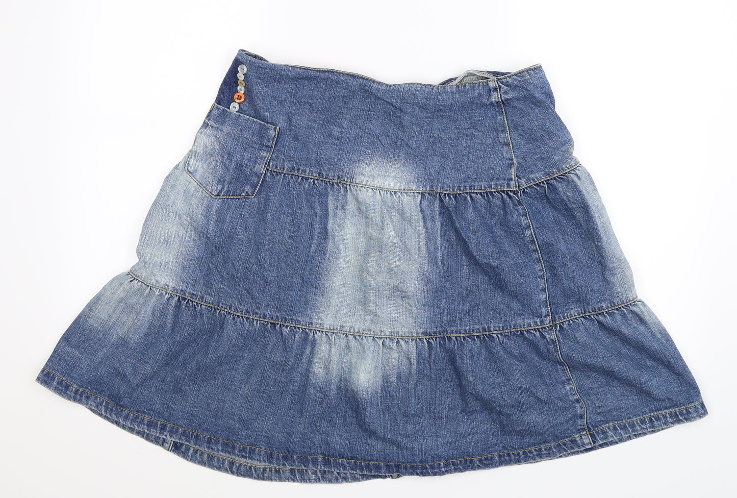 Marks and Spencer Womens Blue  Denim A-Line Skirt Size 14