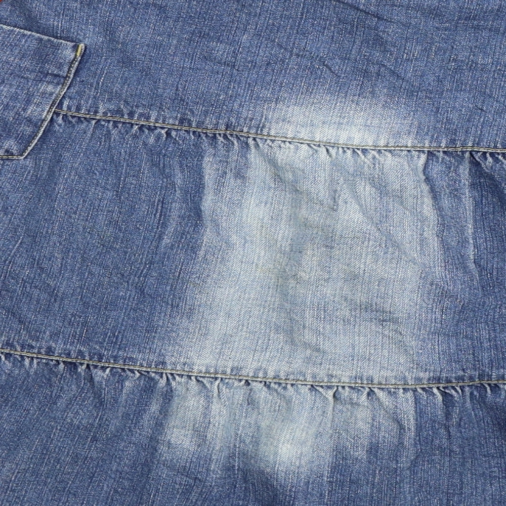 Marks and Spencer Womens Blue  Denim A-Line Skirt Size 14