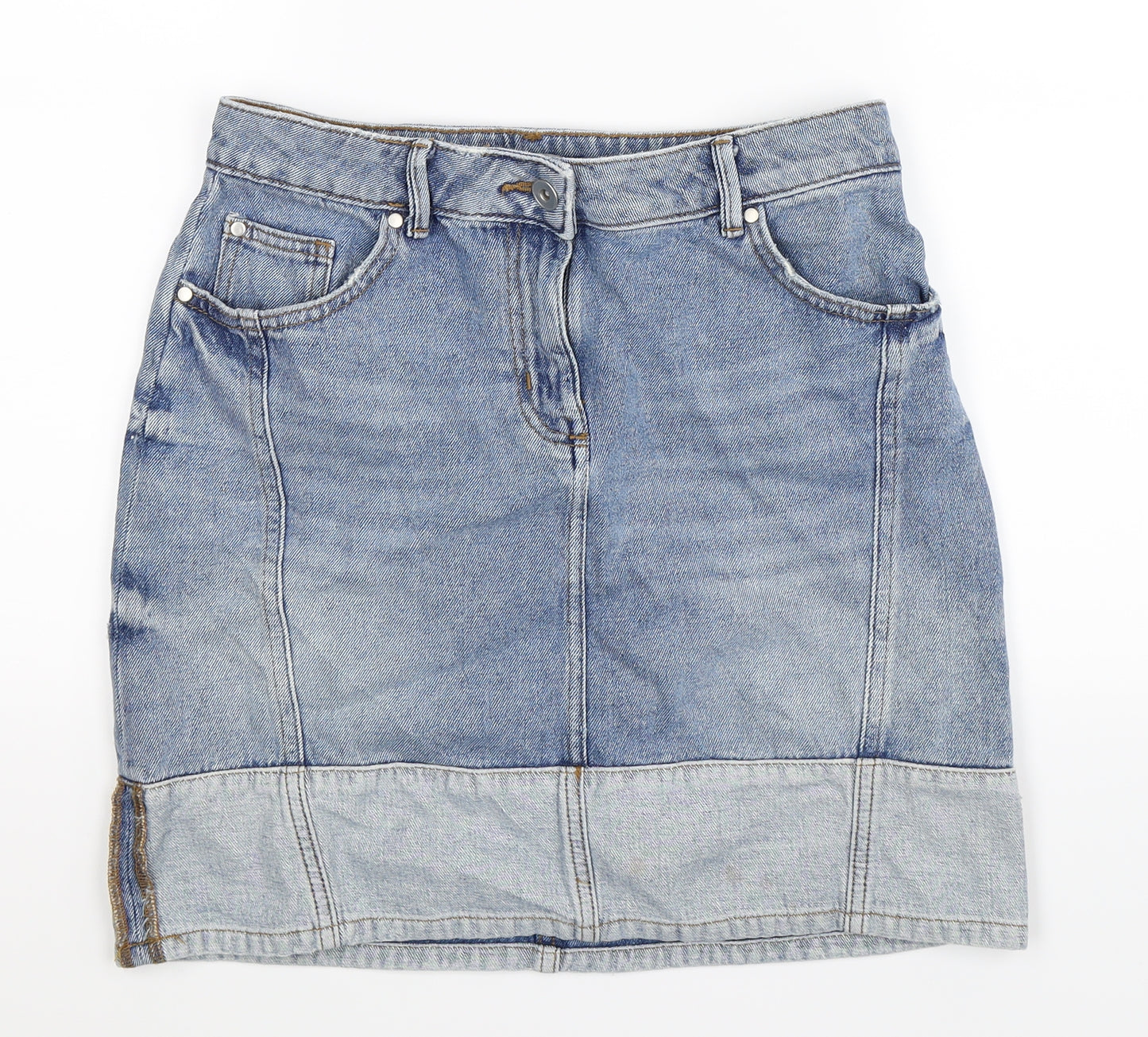 TU Womens Blue  Denim Straight & Pencil Skirt Size 8
