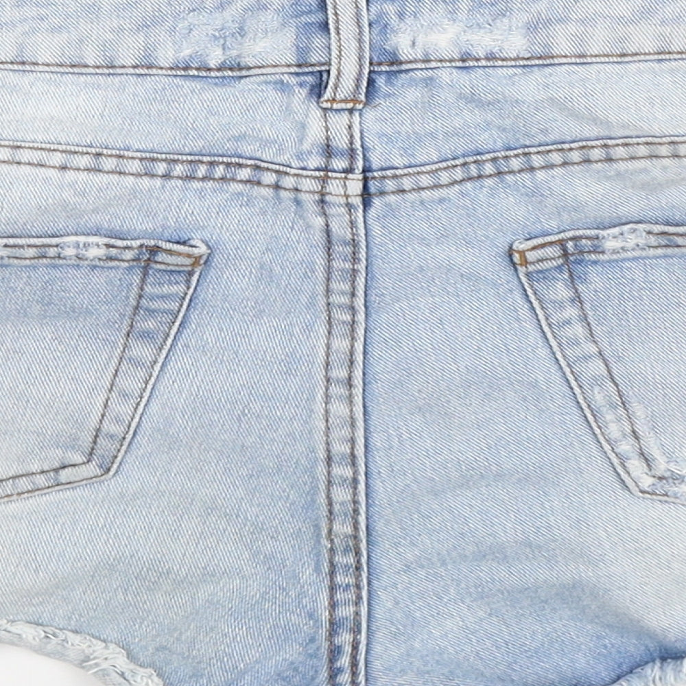 New Look Womens Blue  Denim Hot Pants Shorts Size 14