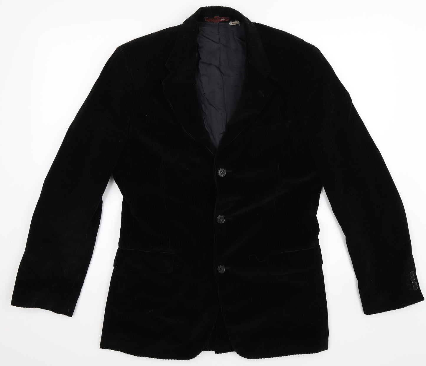 Zara Mens Black  Corduroy Jacket Suit Jacket Size 40