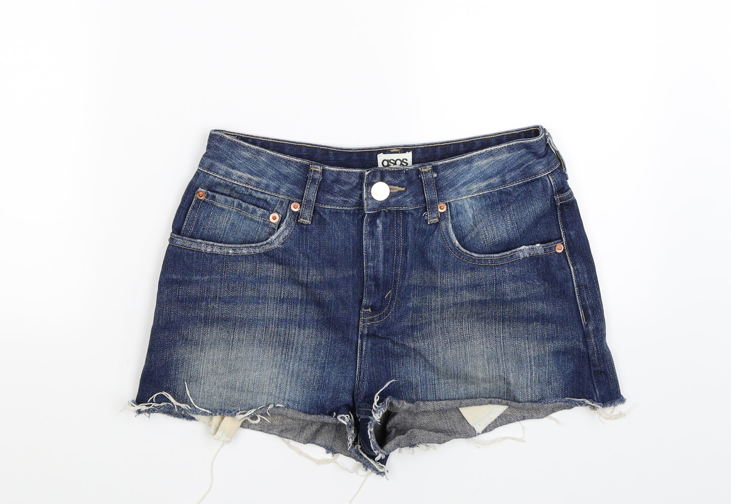 ASOS Womens Blue  Denim Hot Pants Shorts Size 6