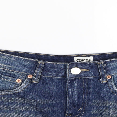 ASOS Womens Blue  Denim Hot Pants Shorts Size 6