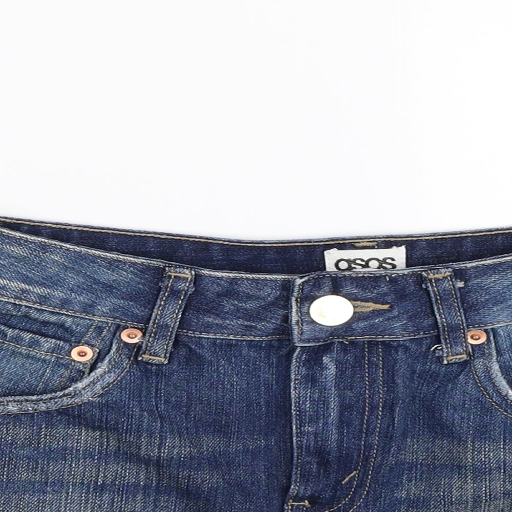 ASOS Womens Blue  Denim Hot Pants Shorts Size 6