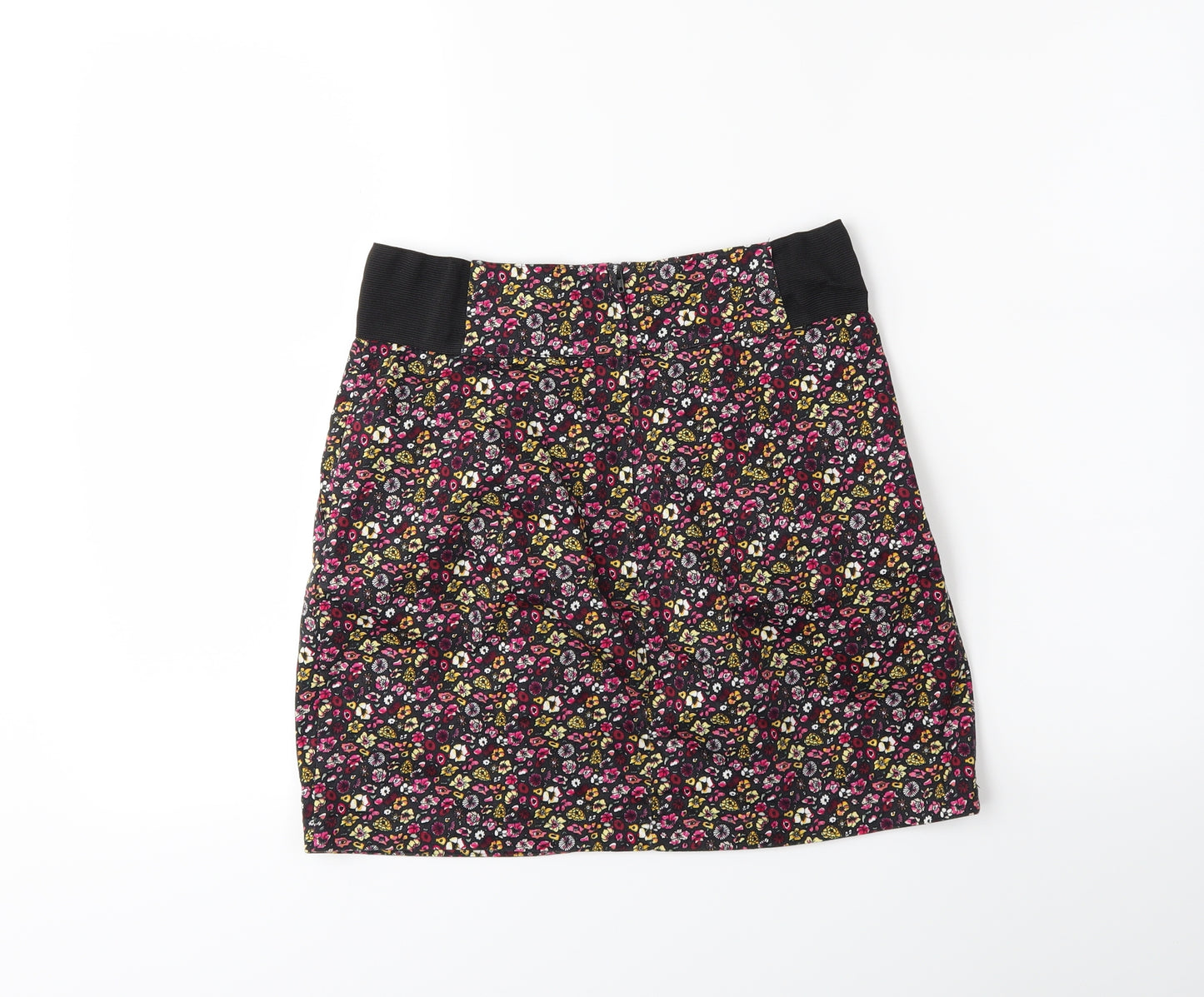 H&M Womens Black Floral  Mini Skirt Size 10