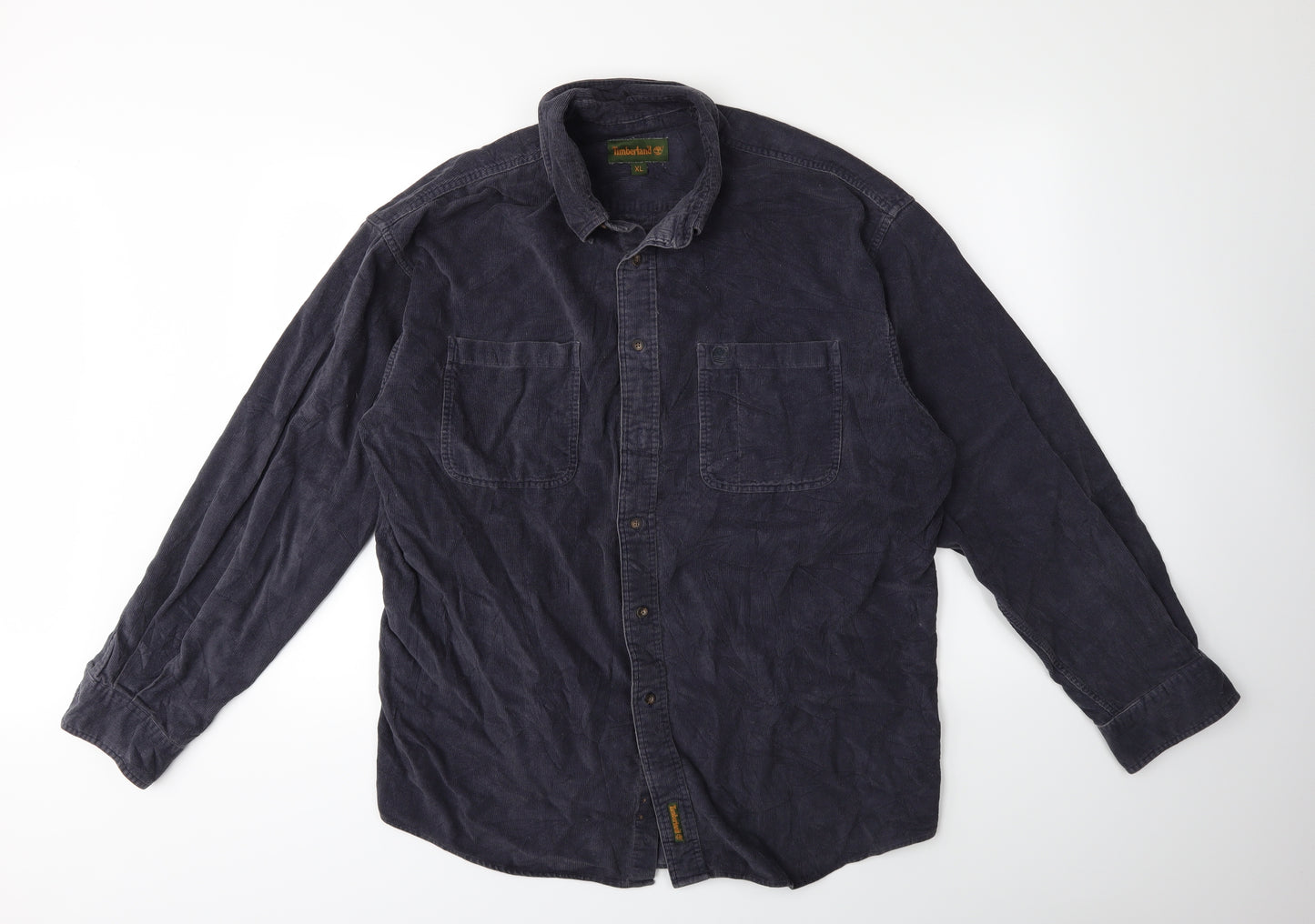 Timberland Mens Grey  Corduroy  Button-Up Size XL