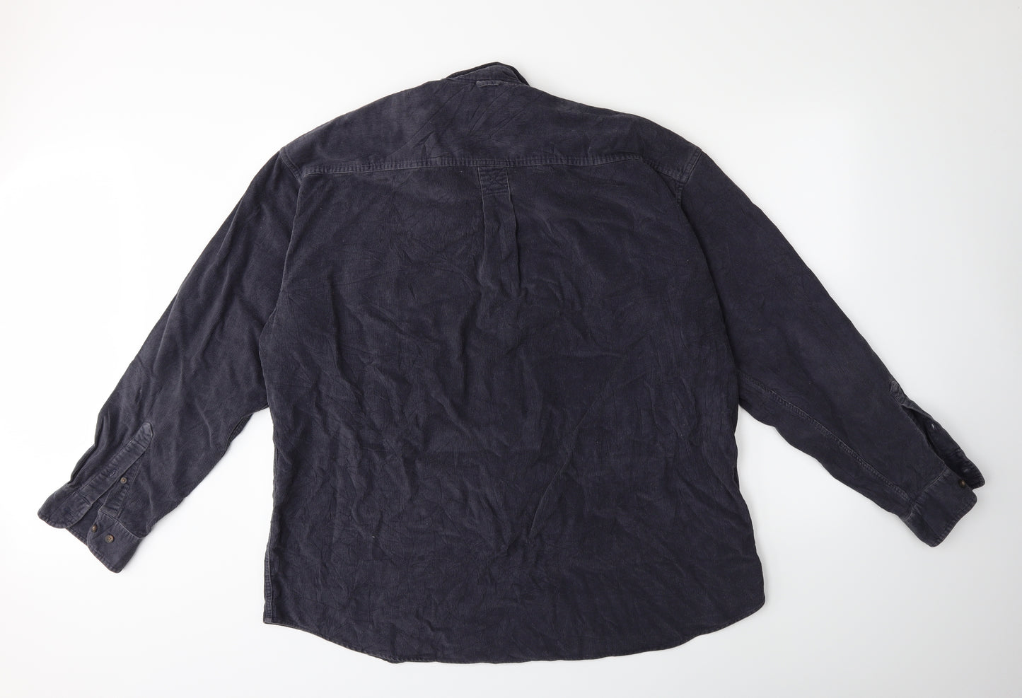 Timberland Mens Grey  Corduroy  Button-Up Size XL