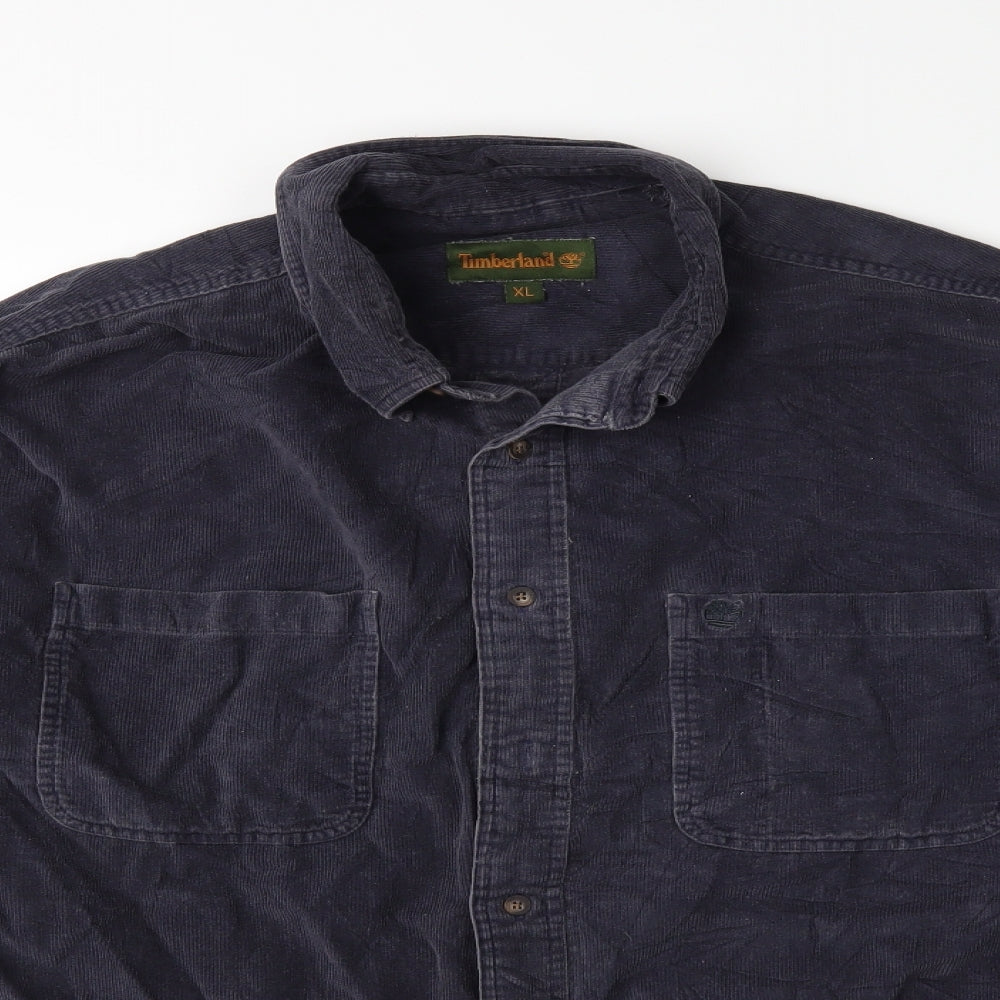 Timberland Mens Grey  Corduroy  Button-Up Size XL