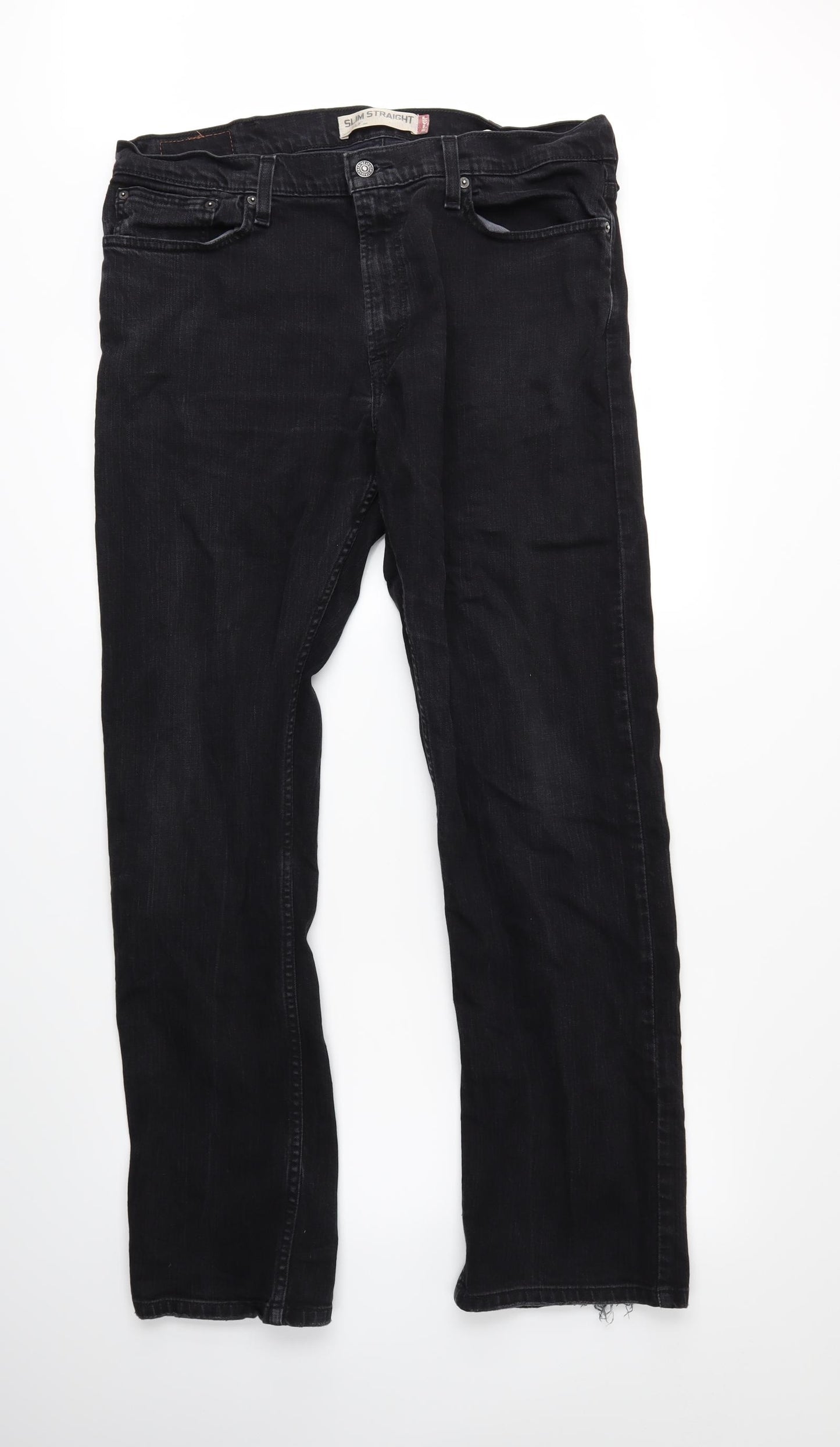 Levi's Mens Black  Denim Straight Jeans  L32 in