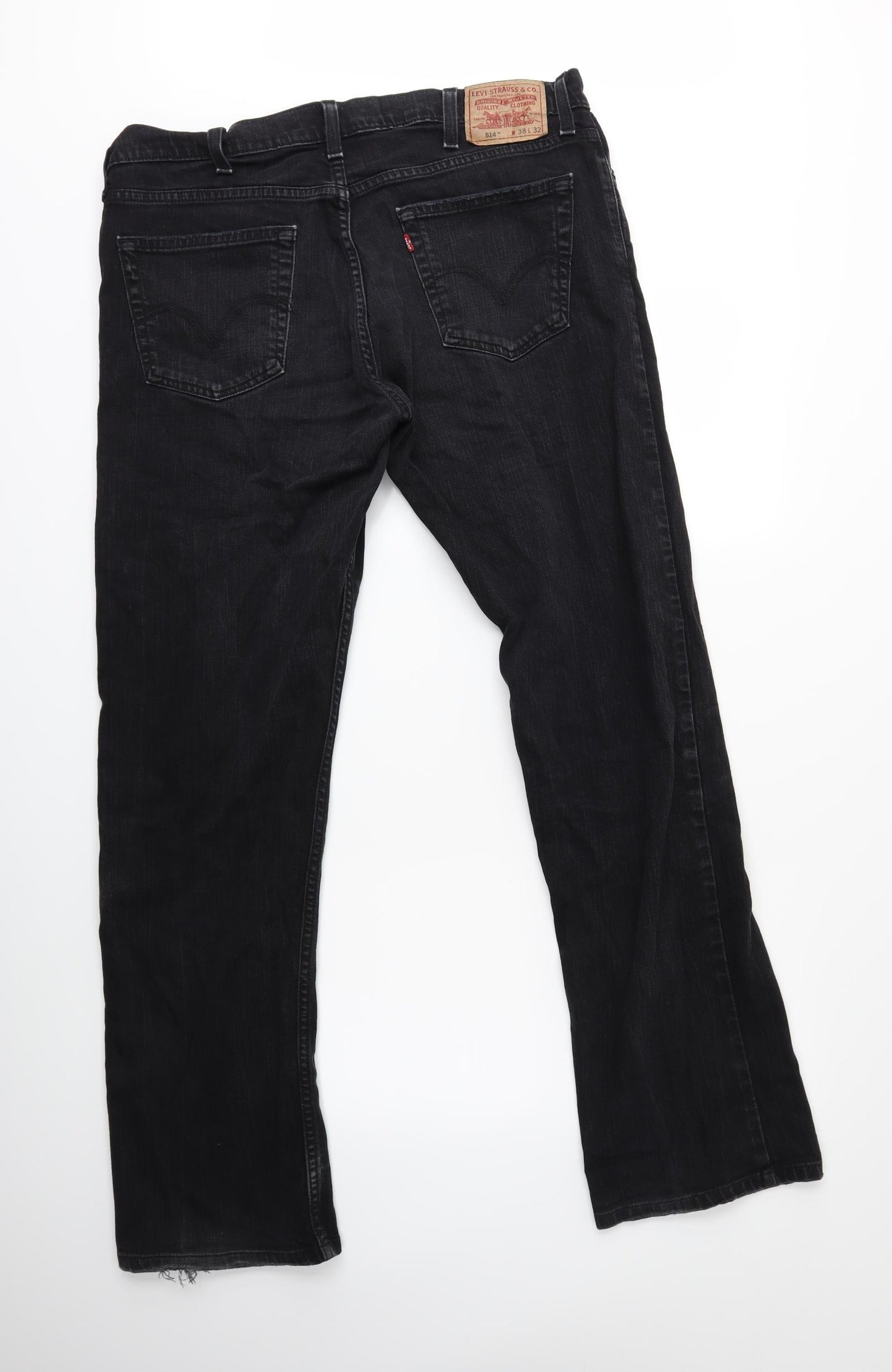 Levi's Mens Black  Denim Straight Jeans  L32 in