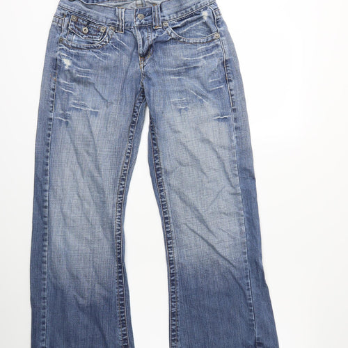 Bench Womens Blue  Denim Wide-Leg Jeans  L28 in