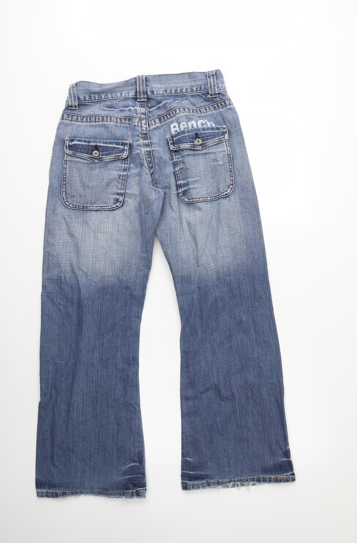 Bench Womens Blue  Denim Wide-Leg Jeans  L28 in