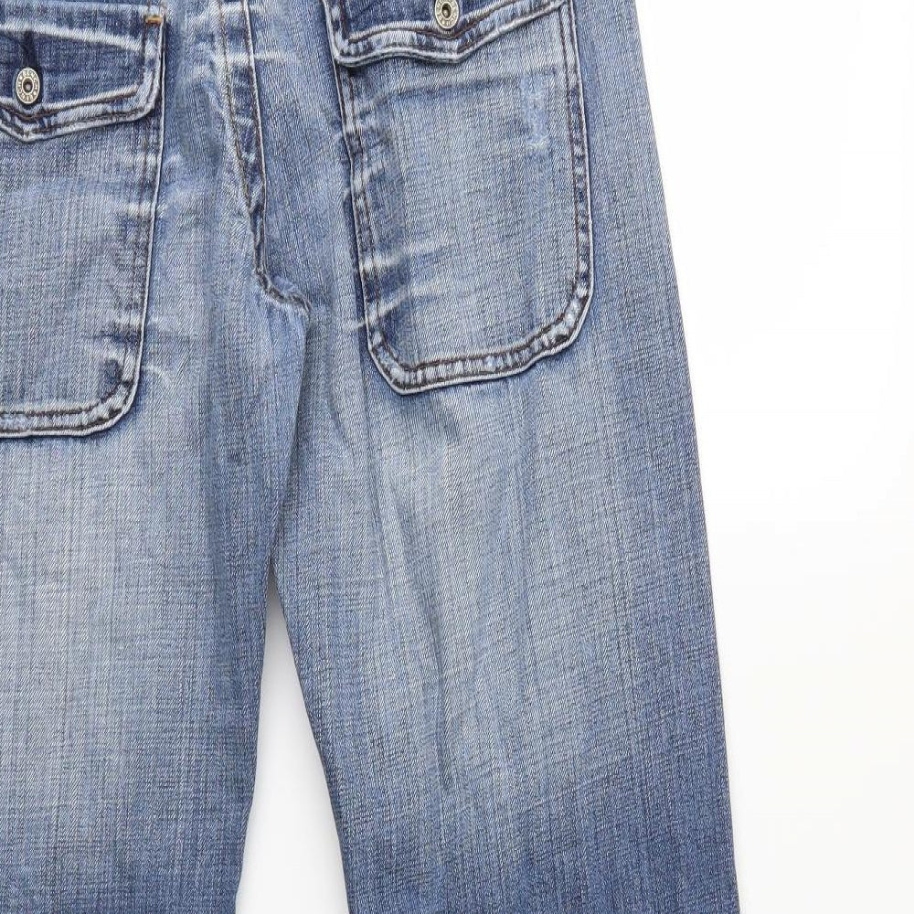Bench Womens Blue  Denim Wide-Leg Jeans  L28 in