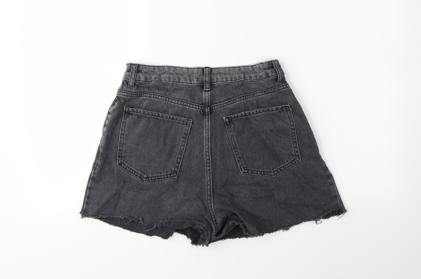 New Look# Womens Grey  Denim Cut-Off Shorts Size 10