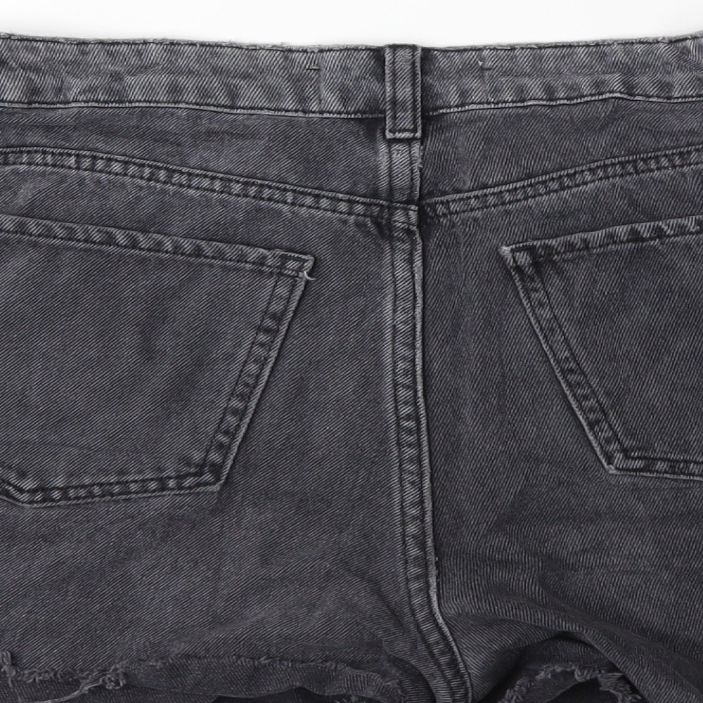 New Look# Womens Grey  Denim Cut-Off Shorts Size 10