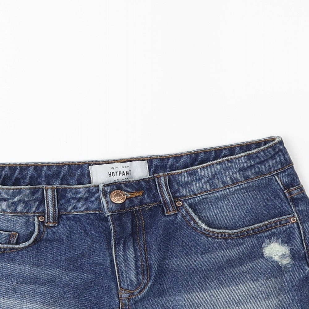 New Look Womens Blue  Denim Hot Pants Shorts Size 6