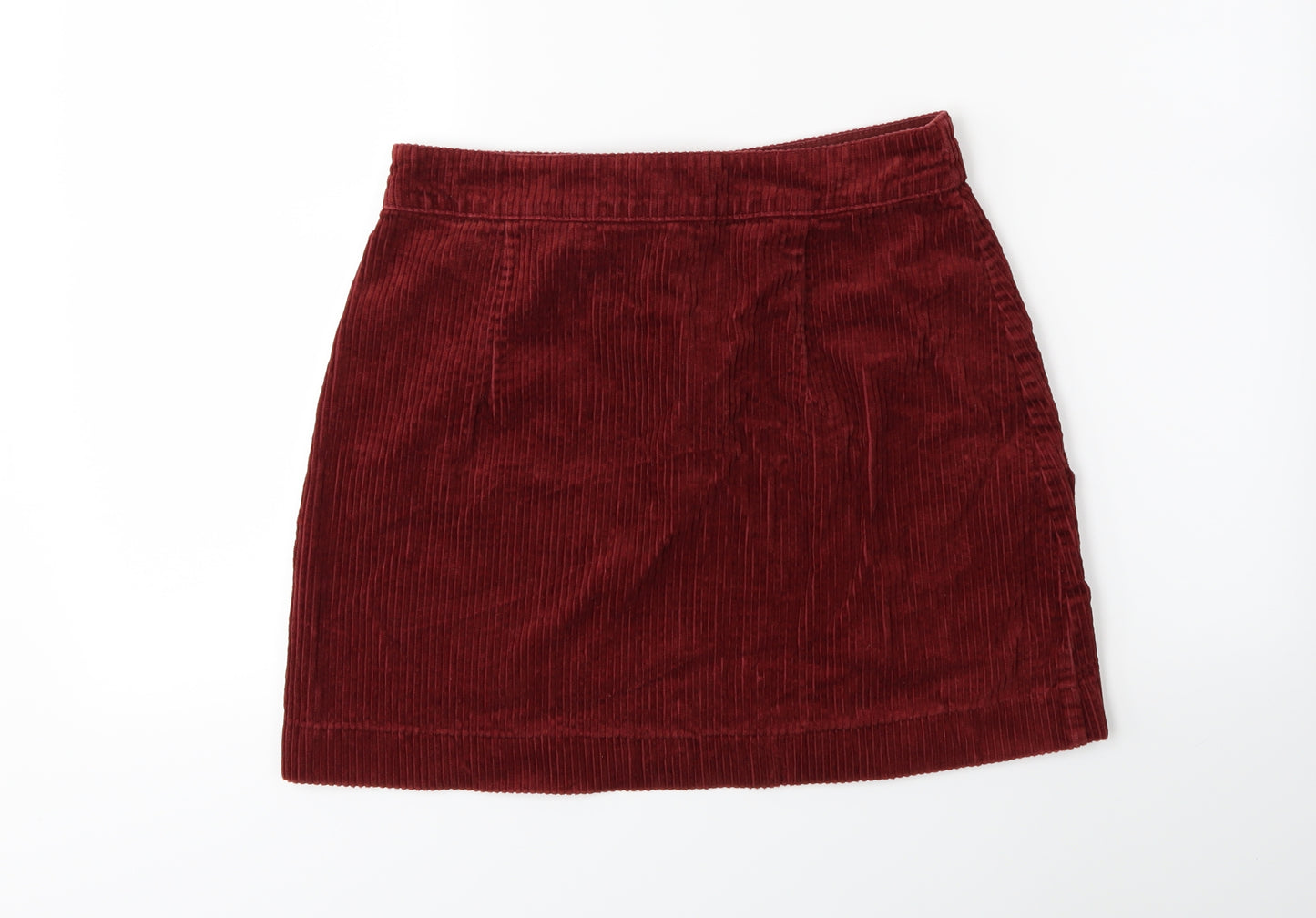 H&M Womens Brown  Corduroy Mini Skirt Size 12