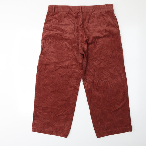 Per Una Womens Brown  Corduroy Windbreaker Trousers Size 16 L23 in