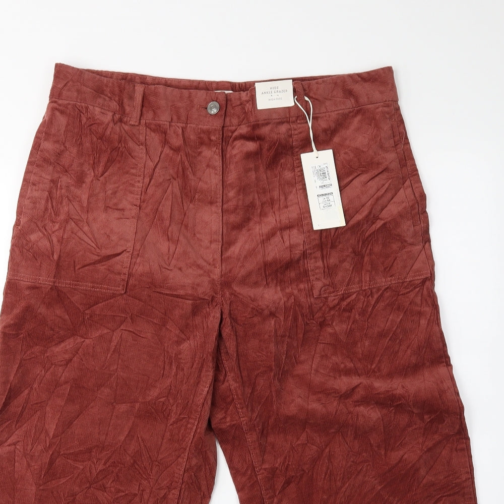 Per Una Womens Brown  Corduroy Windbreaker Trousers Size 16 L23 in