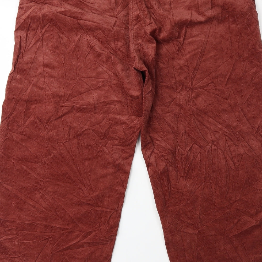 Per Una Womens Brown  Corduroy Windbreaker Trousers Size 16 L23 in