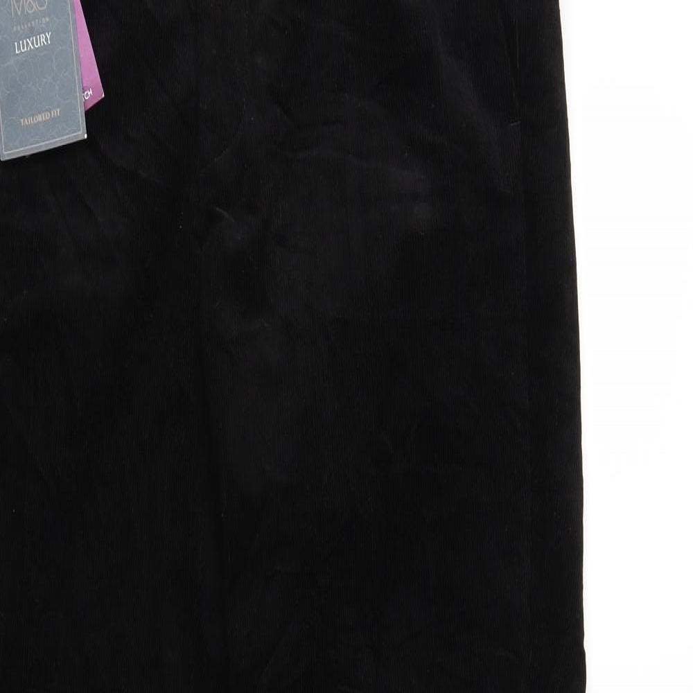 Marks and Spencer Mens Black  Corduroy Trousers   L33 in