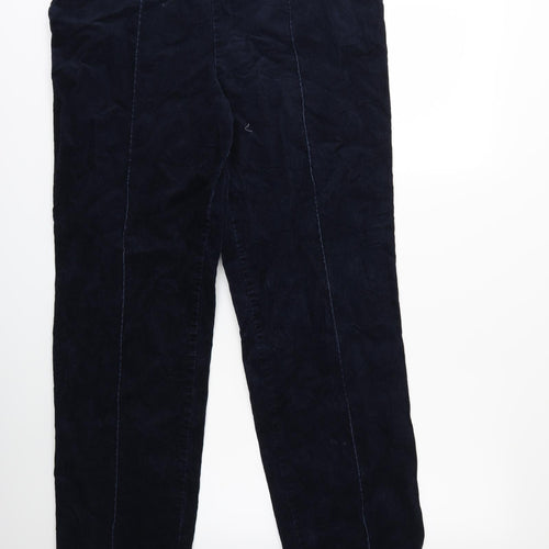 Marks and Spencer Womens Blue  Corduroy Trousers  Size 16 L30 in