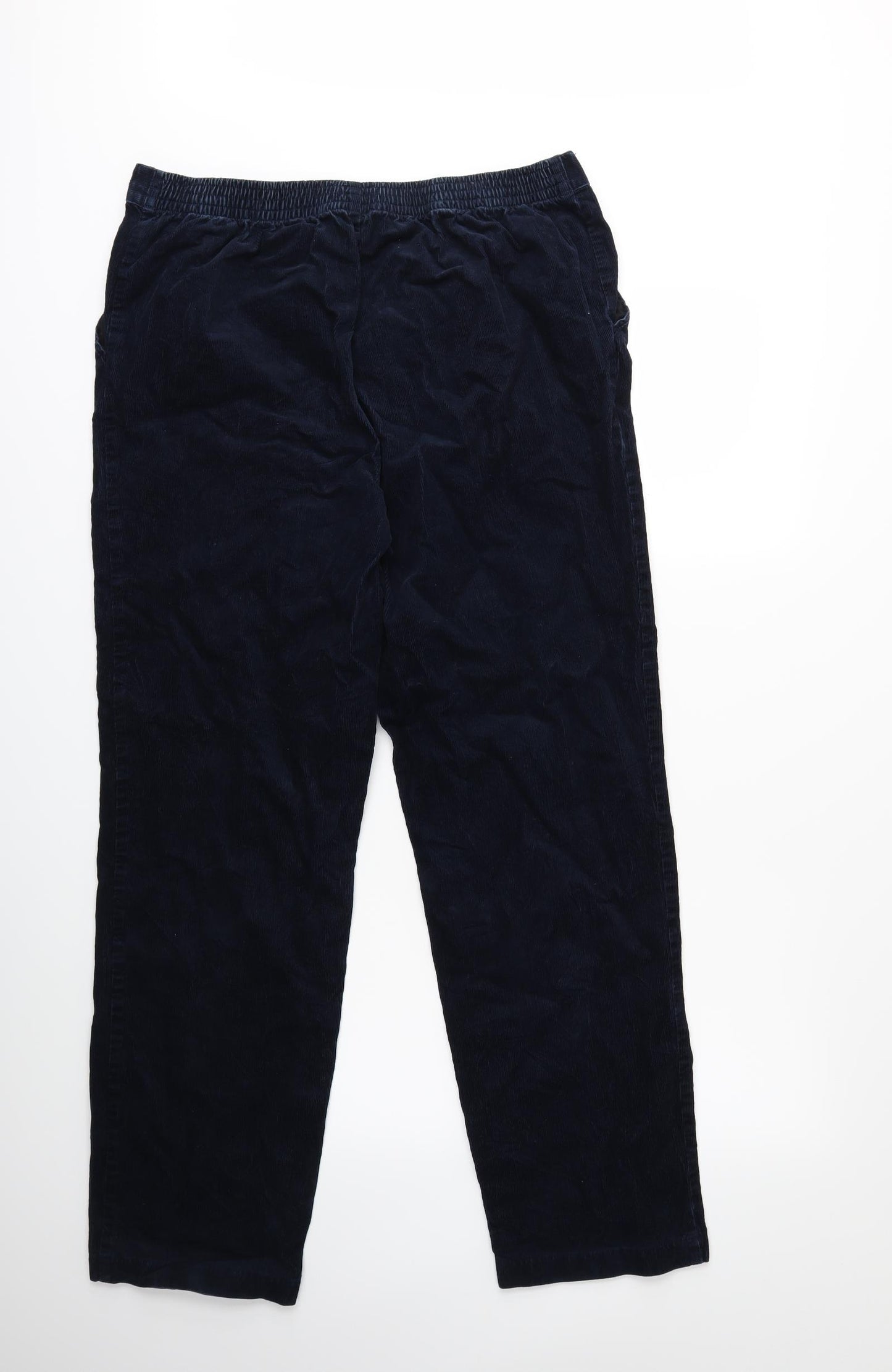 Marks and Spencer Womens Blue  Corduroy Trousers  Size 16 L30 in