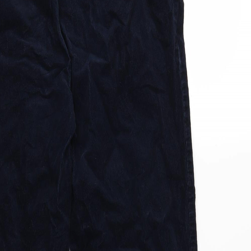 Marks and Spencer Womens Blue  Corduroy Trousers  Size 16 L30 in