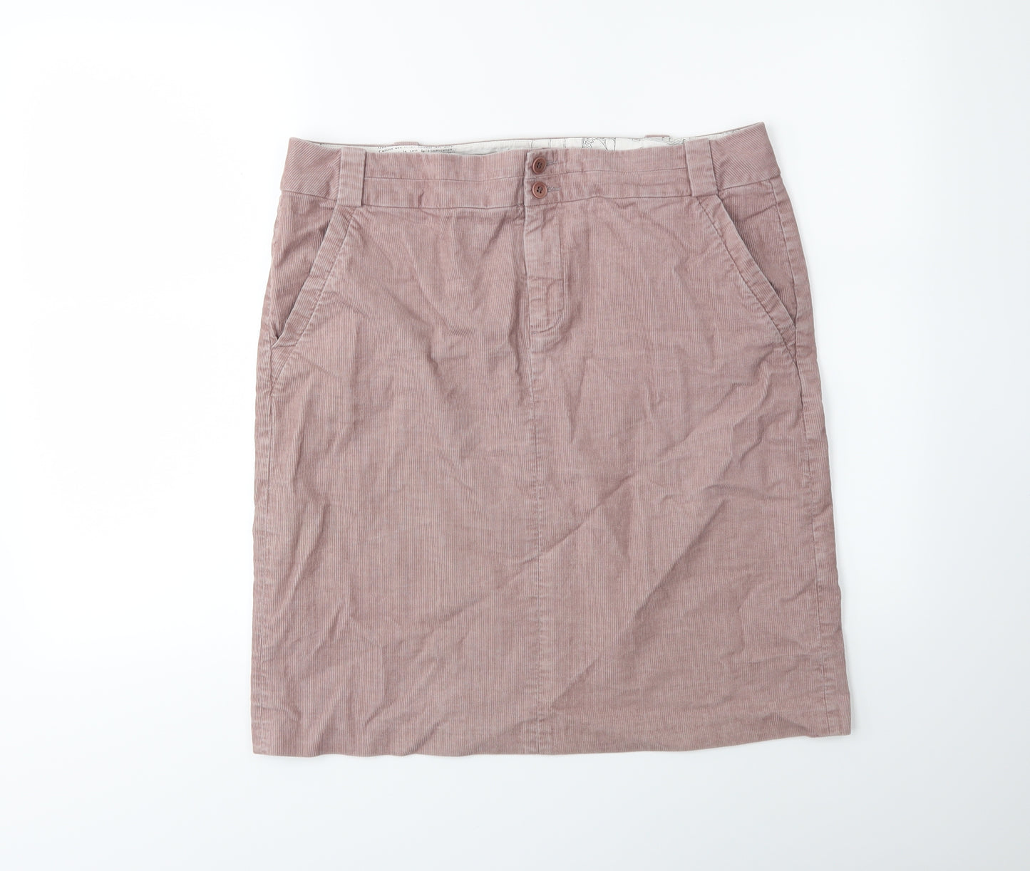 Jigsaw Womens Pink  Corduroy Straight & Pencil Skirt Size 14