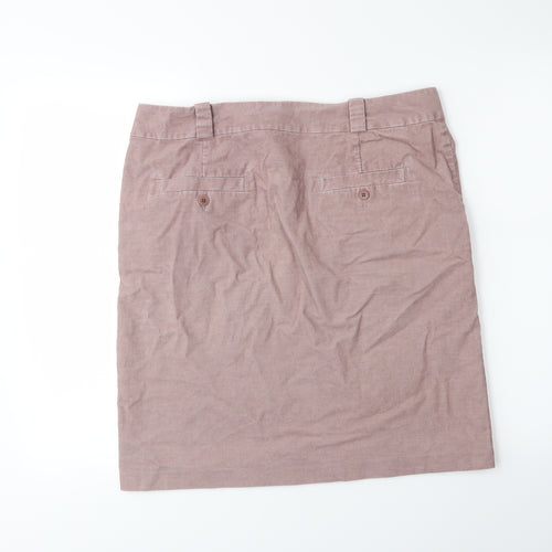 Jigsaw Womens Pink  Corduroy Straight & Pencil Skirt Size 14