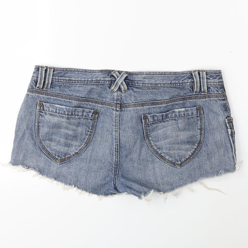 Miss Selfridge Womens Blue  Denim Hot Pants Shorts Size 14