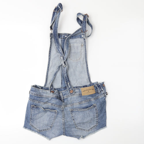 H&M Womens Blue  Denim Playsuit One-Piece Size 10
