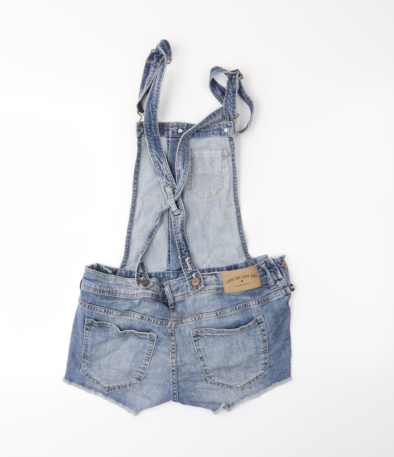 H&M Womens Blue  Denim Playsuit One-Piece Size 10