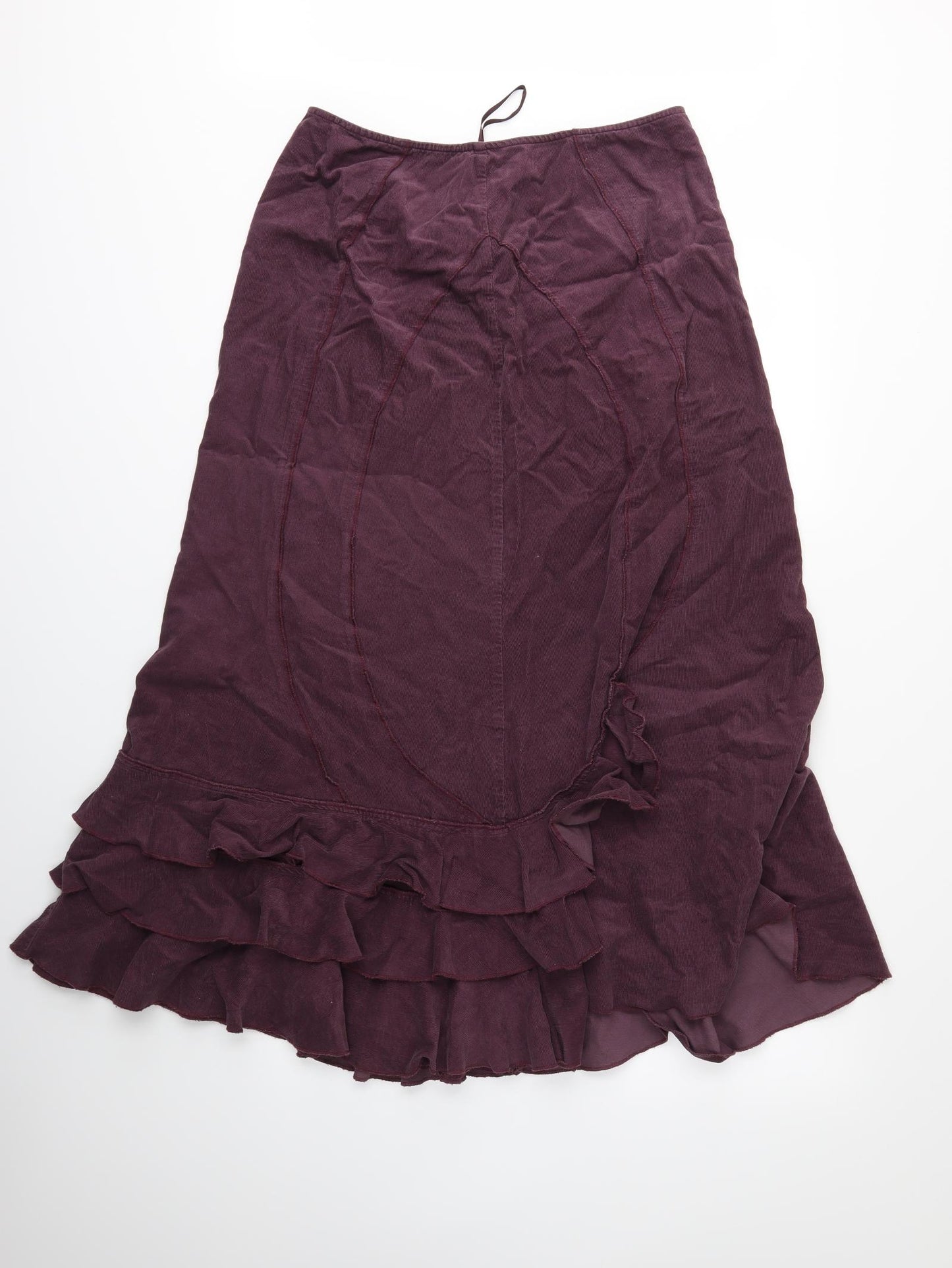 Per Una Womens Purple  Corduroy Maxi Skirt Size 14