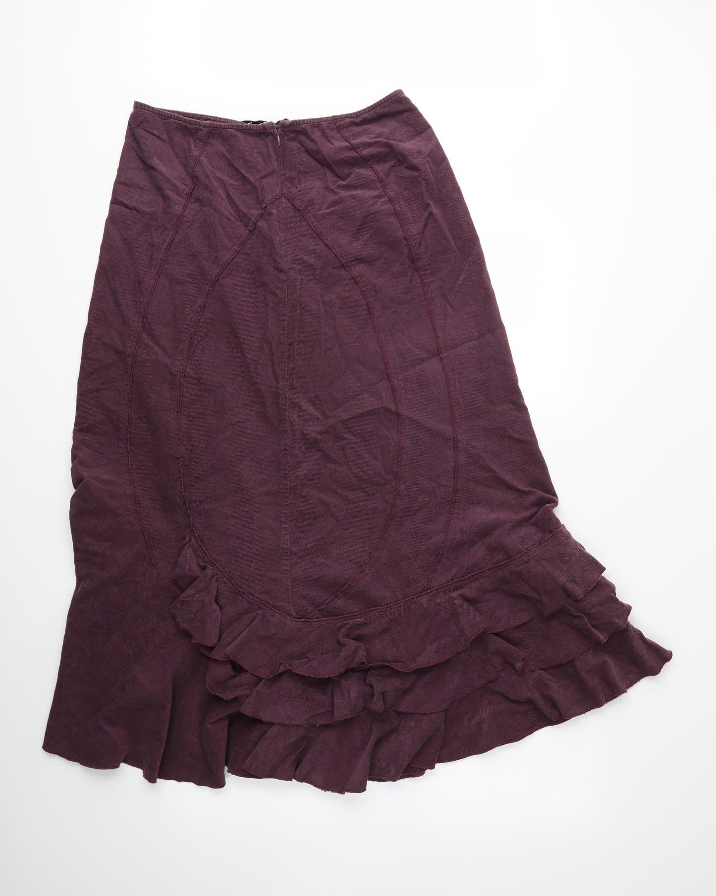 Per Una Womens Purple  Corduroy Maxi Skirt Size 14