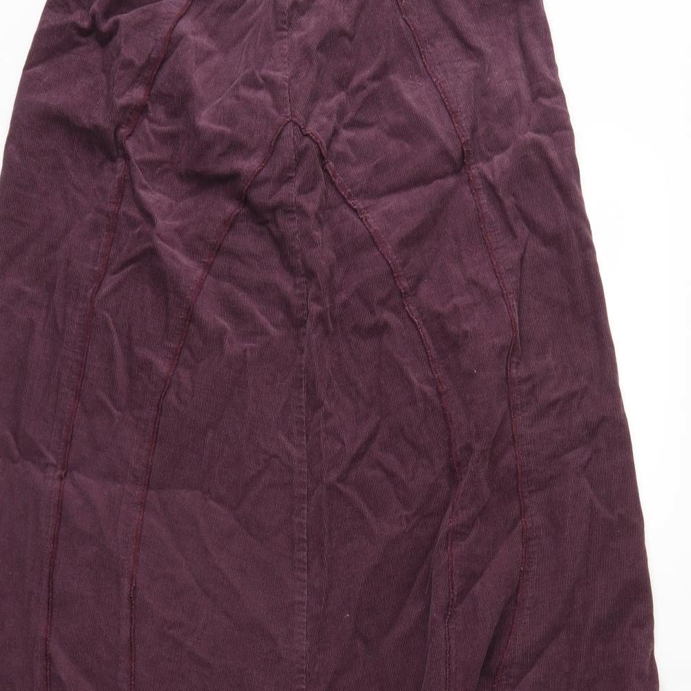 Per Una Womens Purple  Corduroy Maxi Skirt Size 14