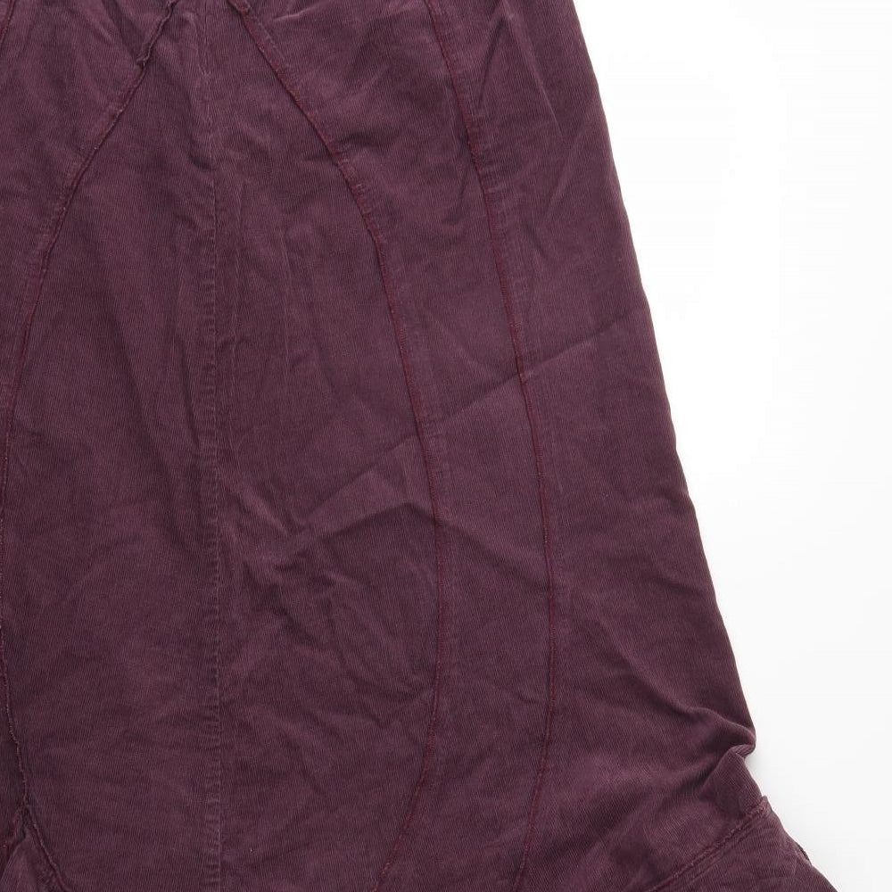Per Una Womens Purple  Corduroy Maxi Skirt Size 14