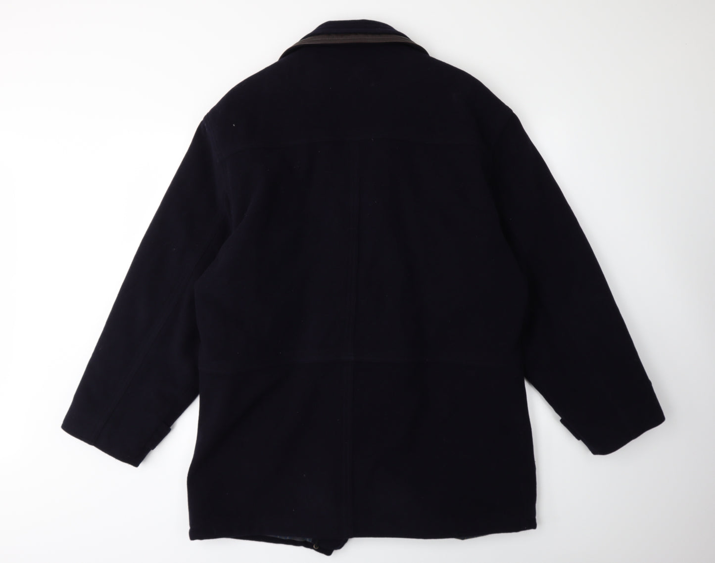 Preworn Mens Blue   Overcoat Coat Size L