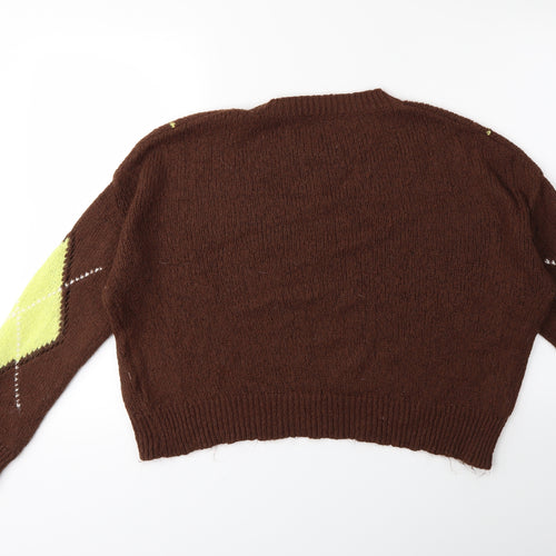 Stradivarius Womens Brown  Knit Pullover Jumper Size L
