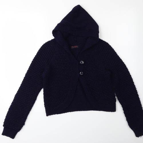 Miss Selfridge Womens Blue  Knit Cardigan Jumper Size 10