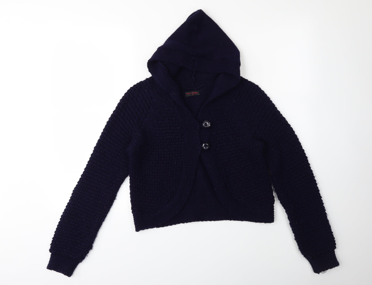 Miss Selfridge Womens Blue  Knit Cardigan Jumper Size 10