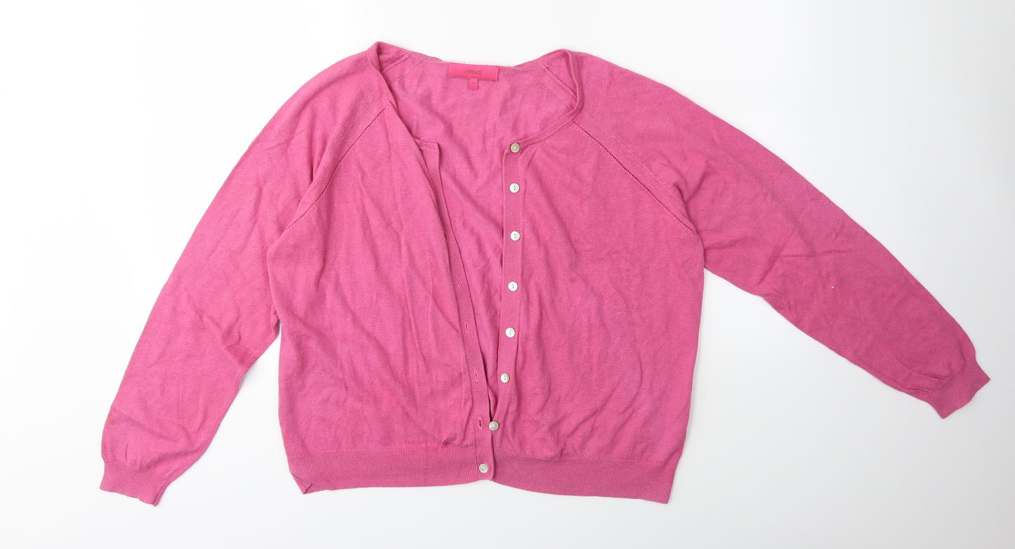 NEXT Womens Pink  Knit Cardigan Jumper Size 18