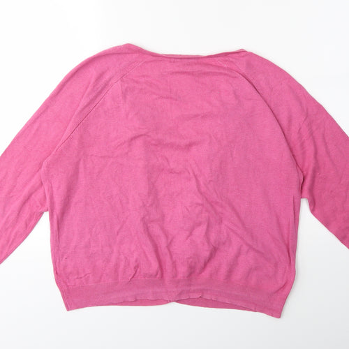NEXT Womens Pink  Knit Cardigan Jumper Size 18